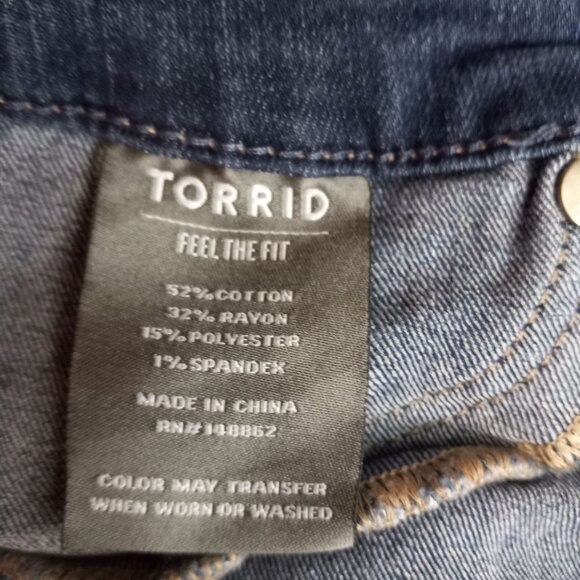 Torrid Size 22R Jegging Super Stretch Denim Women Blue Skinny Jeans Cotton Blend - Picture 11 of 13